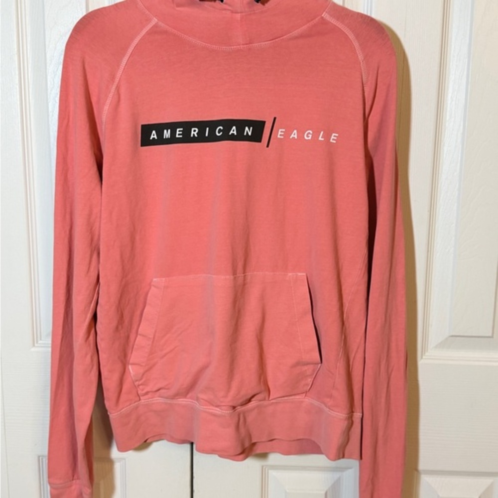 American Eagle Outfitters Coral Medium Sweatshirt Hoodie EUC AM